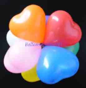 Miniherzluftballons, Herzluftballons Mini, Miniherzluftballons, Dekorationsballons aus Latex, Luftballons Herzen in Miniaturform
